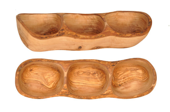 Olivewood-Three-section-Rustic-Dish